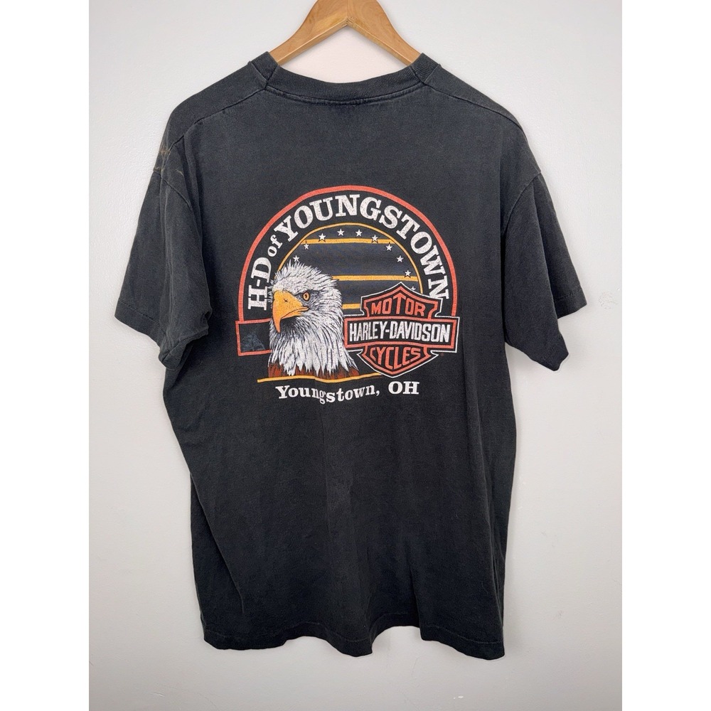 Harley-Davidson Vintage Youngstown, OH T-Shirt XL Single Stitch Pocket T